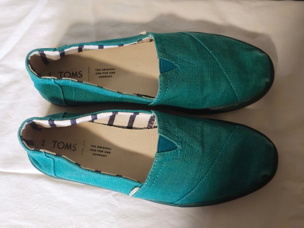 TOMS Alpargata Cupsole Shoes 8 Green Lake Teal
